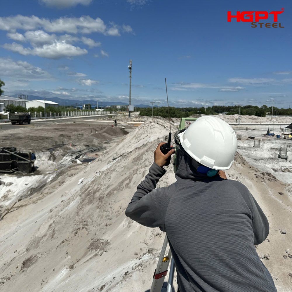 Actual construction site photos of the project