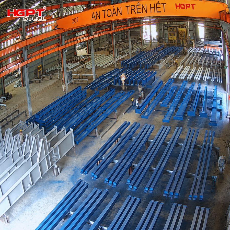 Steel structure manufactured at the HGPT Steel factory