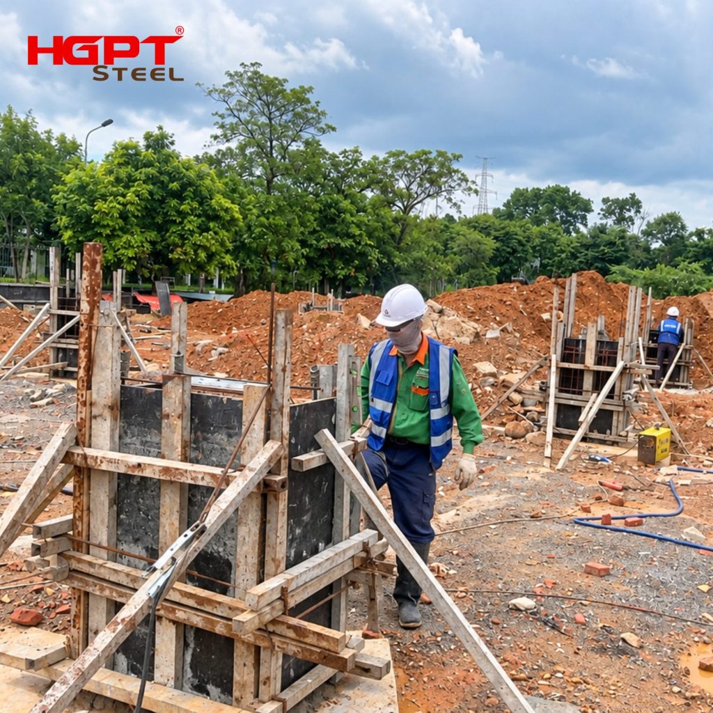 Hình ảnh thi công tại công trường nhà kho xưởng Mai Anh 01