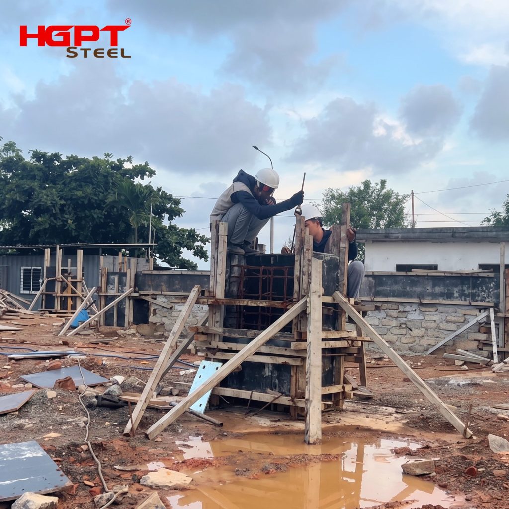 Hình ảnh thi công tại công trường nhà kho xưởng Mai Anh 02